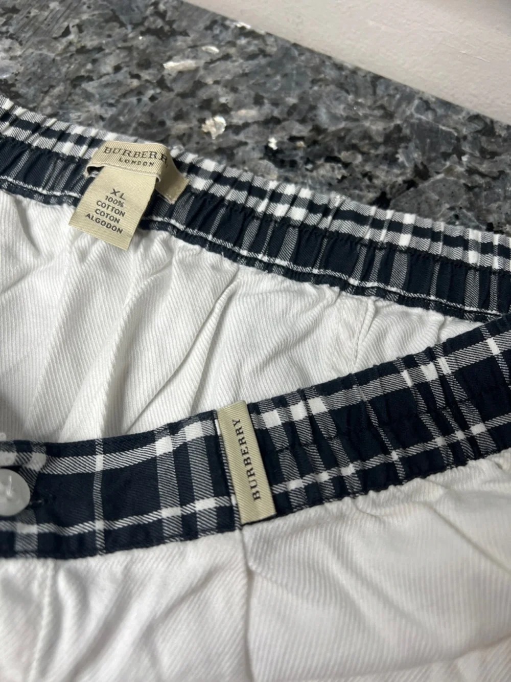 Burberry Sz XL 100% Cotton Men’s White Shorts Boxers Underwear - Unworn
